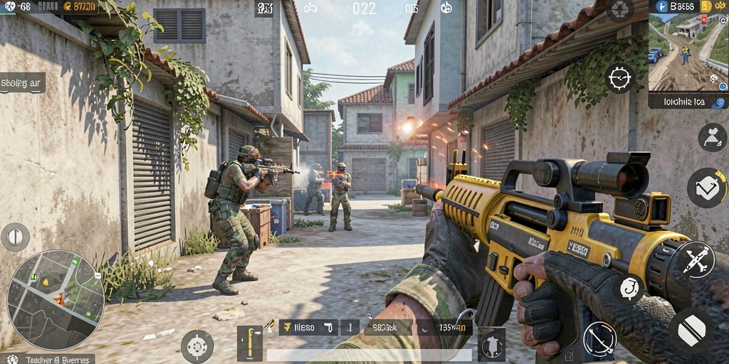 Tampilan gameplay intense di CANVA168 dengan aksi menembak yang seru.