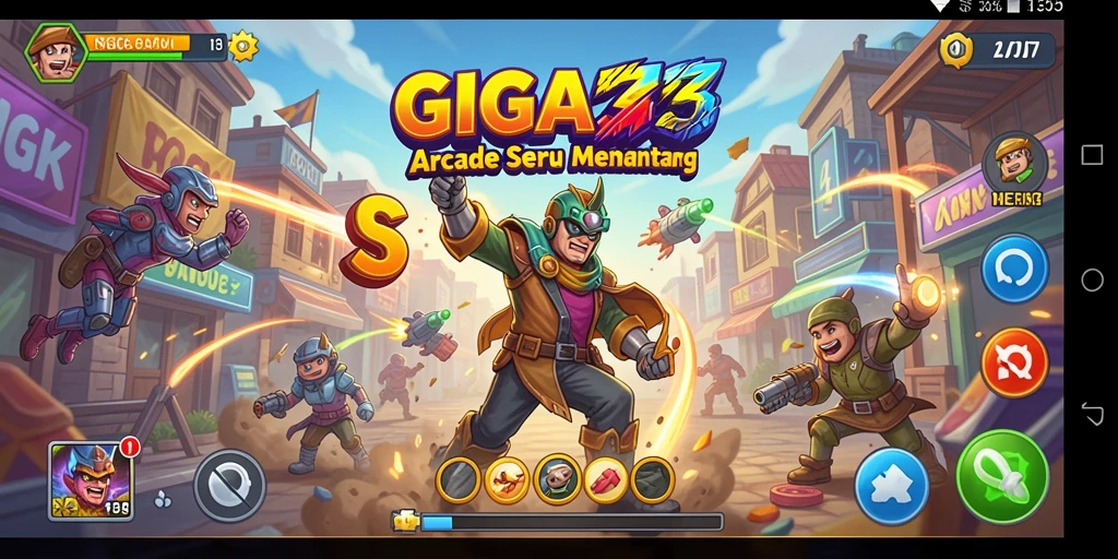 Tampilan gameplay GIGA33 yang seru dengan grafis menarik.