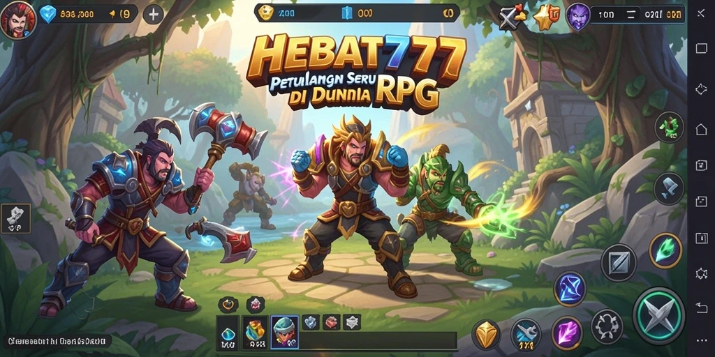 Gameplay HEBAT777 menampilkan pertarungan epik di dunia RPG yang fantastis.