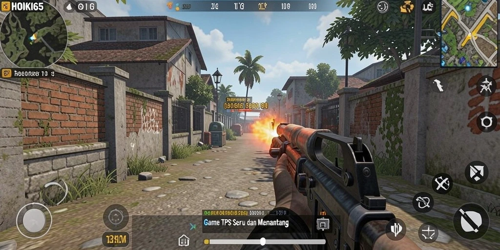 Screenshot HOKI65 menampilkan aksi seru dalam gameplay TPS.