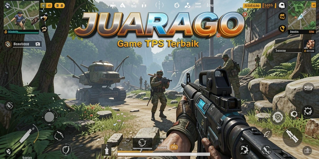 Tampilan gameplay JUARAGO menunjukkan aksi menegangkan dan lingkungan permainan yang dinamis.