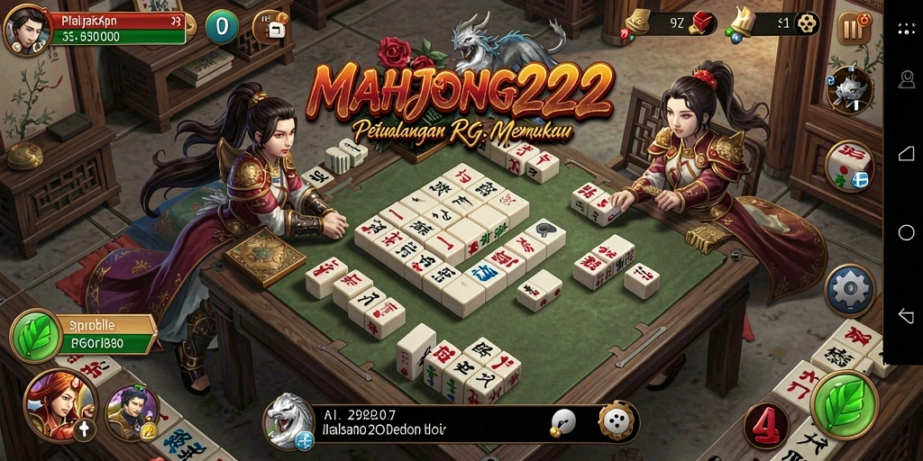 Tampilan gameplay asyik dari MAHJONG222 dengan aksi RPG yang mendebarkan.