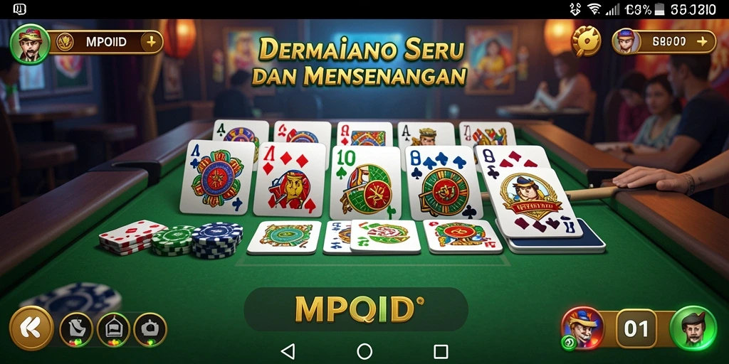 Tampilan gameplay seru dari MPOID yang memikat pemain domino.