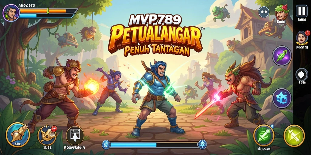 Tampilan gameplay dinamis dan penuh warna dari MVP789 yang menarik.