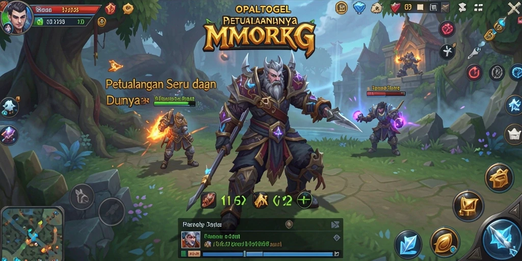 Tampilan gameplay OPALTOGEL dengan pertarungan seru dan dunia yang luas.