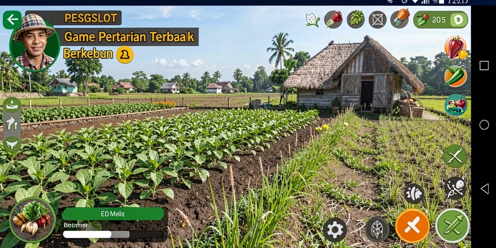 Tampilan menarik dari gameplay pertanian di PESGSLOT.