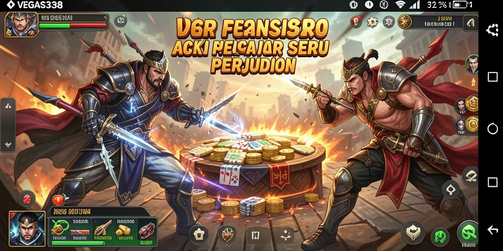 Screenshot menampilkan pertempuran seru di VEGAS338.