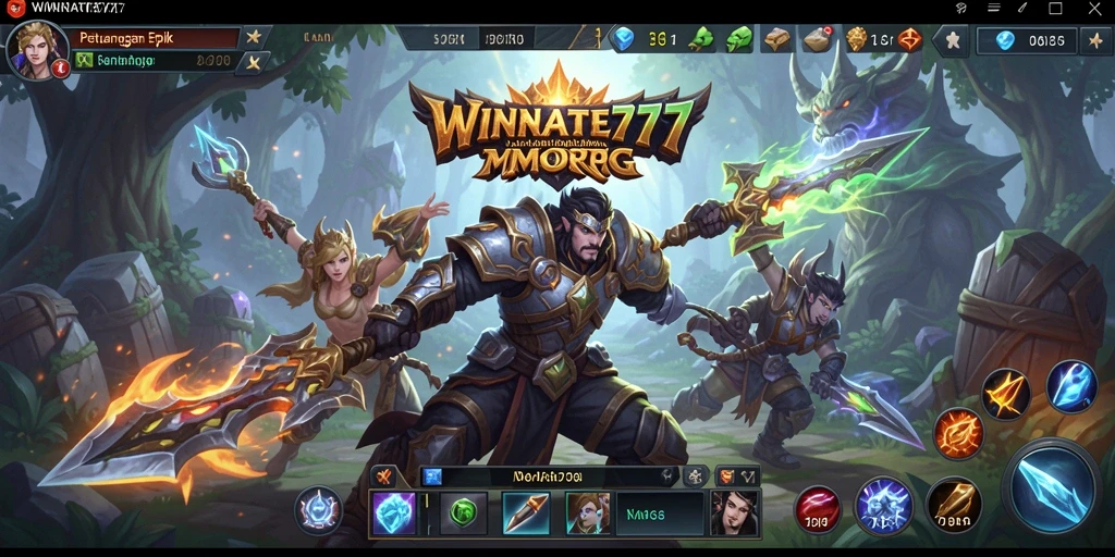 Tampilan gameplay dari <strong>WINRATE777</strong> yang mendebarkan dengan aksi pertarungan seru.